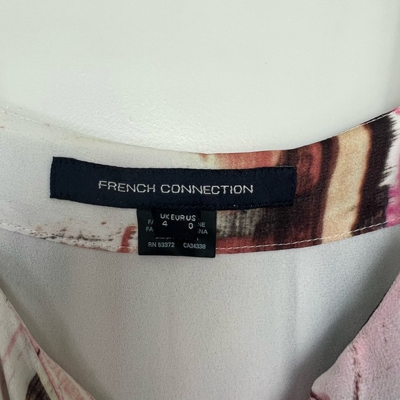 Worn once! French Connection Pink Multi- Colored Midi Dress - Picture 3 of 3